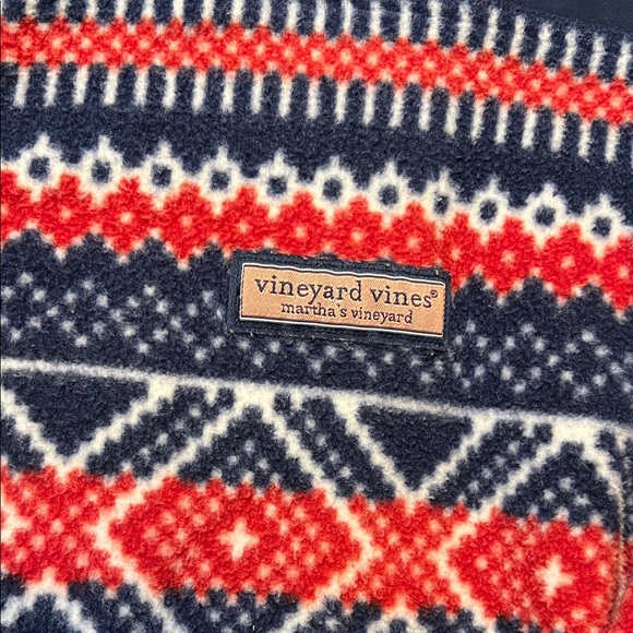 Men's Stylish Quarter Zip-Up Sweater in Navy and Red - Picture 3 of 6